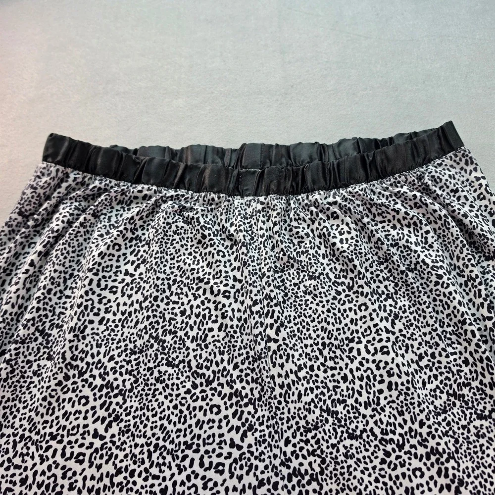 Mayfair Womens Pajama Set 2XL Cheetah Print V-Neck Top Wide Leg Pants Loungewear